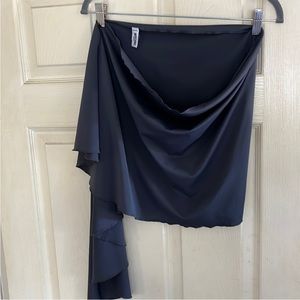 Moschino Mare dark gray nylon spandex bottom bathing suit sarong. One Size